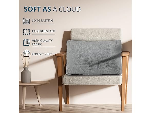 5-Pc Faux Fur Throw Blanket & Pillow Set