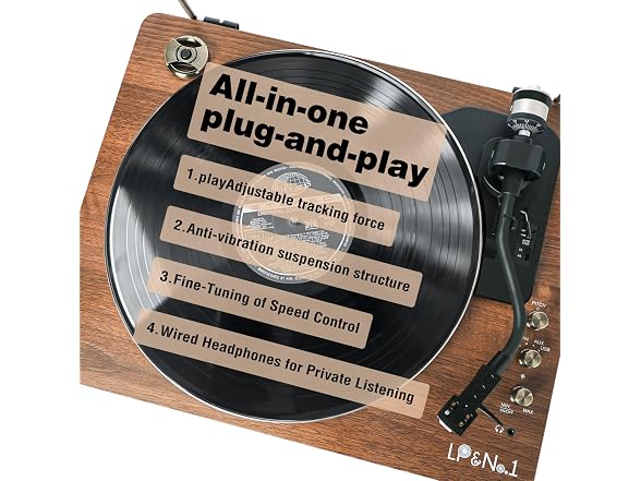 LP&No.1 Vinyl Record Player Turntable - Gallery 5