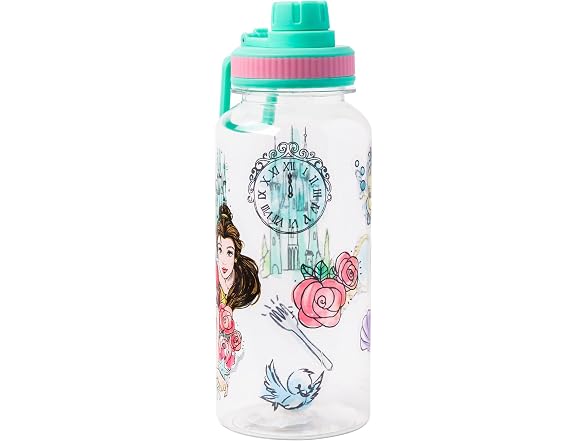 Silver Buffalo Disney Princess Ariel, Plastic Water Bottle, 32oz