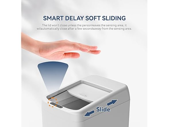 ELLO&ALLO 13 Gallon Kitchen Trash Can 