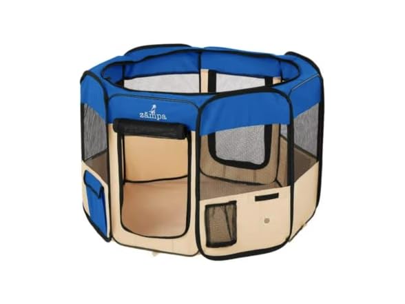 Zampa Dog Playpen Medium 45"x45"x24" Pop Up