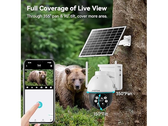 JUANCLOUD 4G LTE Cellular Solar Security Camera