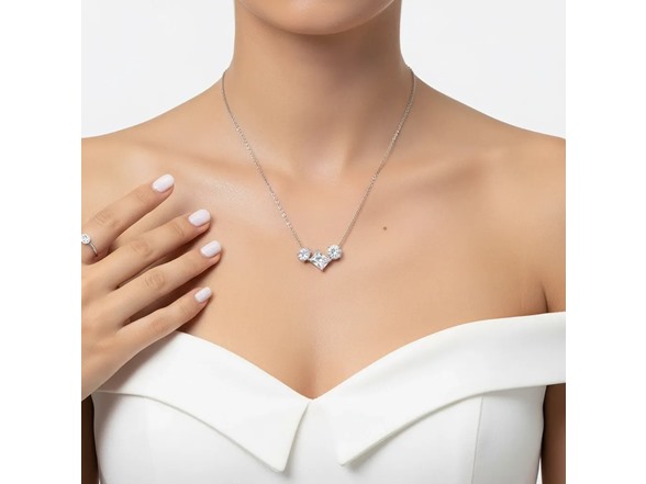 Moissanite Diamond Trio Necklace