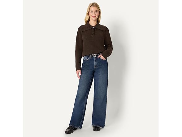 Amazon Essentials Women Relaxed-fit Button Sweater