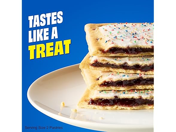 8CT Pop-Tarts Protein Toaster Pastries, Blueberry