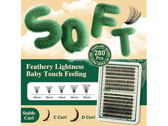 KEYYOU DIY Lash Extension Kit, 280 pcs