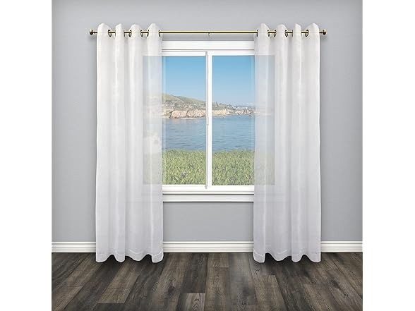 Decopolitan Fairbanks 86-128" Curtain Rod, Brass