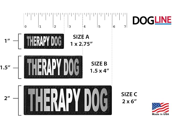 Dogline "Therapy Dog Removable Patches, Small/Medium