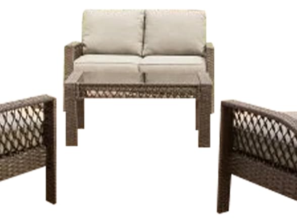 Four Seasons Courtyard Coral Bay 4 Piece Wicker Furniture