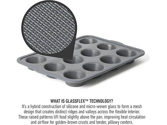 Calphalon  GlassFlex Technology  Muffin Pan - Grey