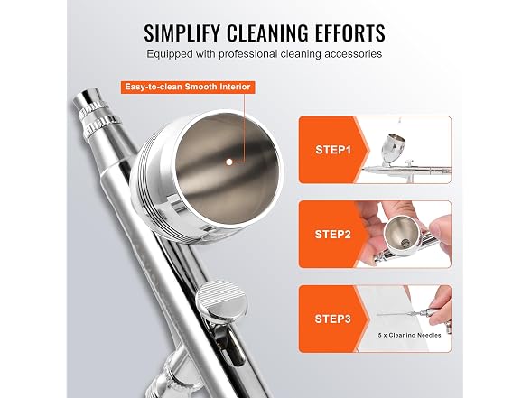 Airbrush Gun, Dual Action Gravity Feed with 0.3