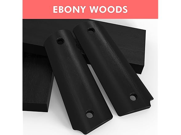 Horlax 1911 Wood Grips, Full Size, Black