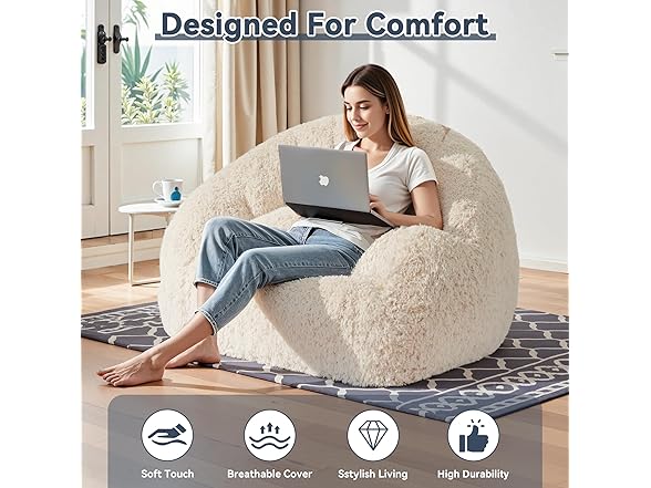 CangLong Ergonomic Bean Chair with Armrests