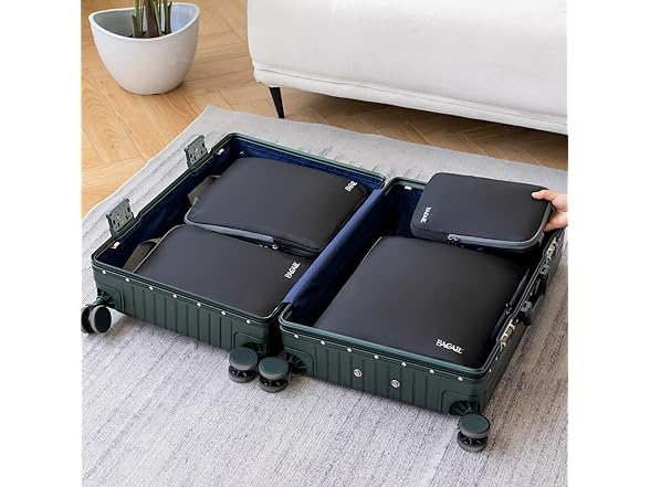 4 Pc Packing Cubes Luggage Organizers