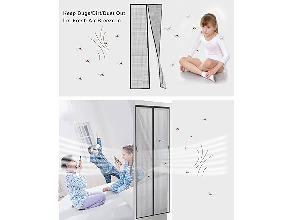 CANI Updated Fiberglass Magnetic Screen Door