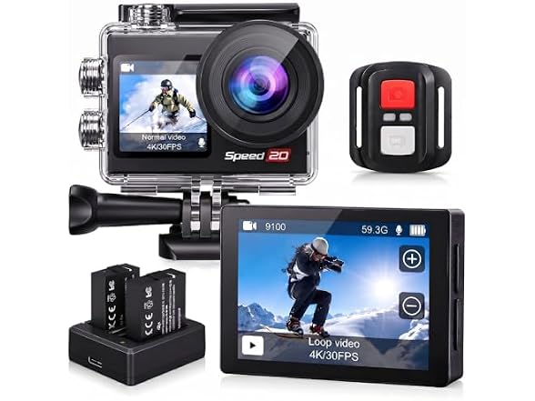 Hiicam 4K 20MP Action Camera Waterproof