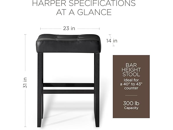 Harper 31" Bar Height Backless Stool