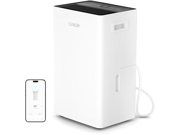Candy 4500 Sq.Ft Dehumidifier for Basement, 80 Pt