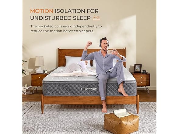 Sweetnight Queen Hybrid 10" Mattress