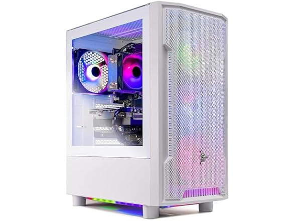 Skytech Gaming Archangel Desktop PC, Ryzen 5 5500 3.6 GHz (4.2GHz), NVIDIA RTX 3050 6GB, 1TB NVMe SSD, 16GB DDR4 RAM 3200, 650W Gold PSU, Wi-Fi, Win 11 (Open Box)