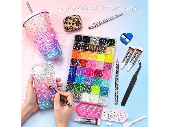 Jsqianfei Bedazzling Kit 40000Pcs