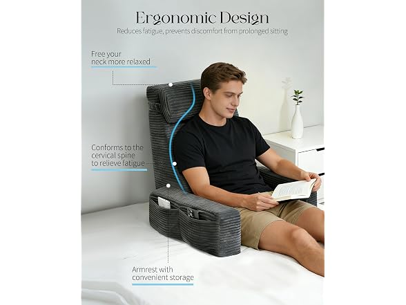 Seniny Reading Pillow, Back Support