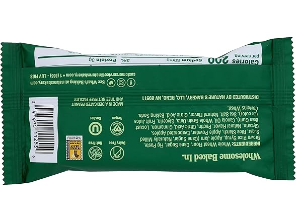 1CT Nature's Bakery Fig Bar, Apple Cinnamon, 2 oz