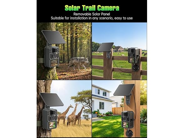 FKPCAM 4K 64MP Solar Trail Camera