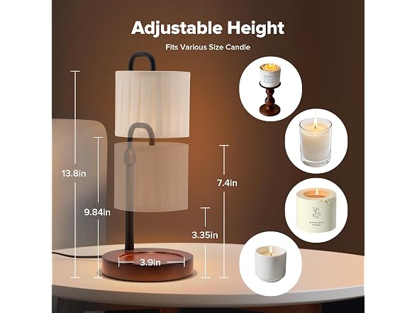 keysays Dimmable Candle Warmer Lamp