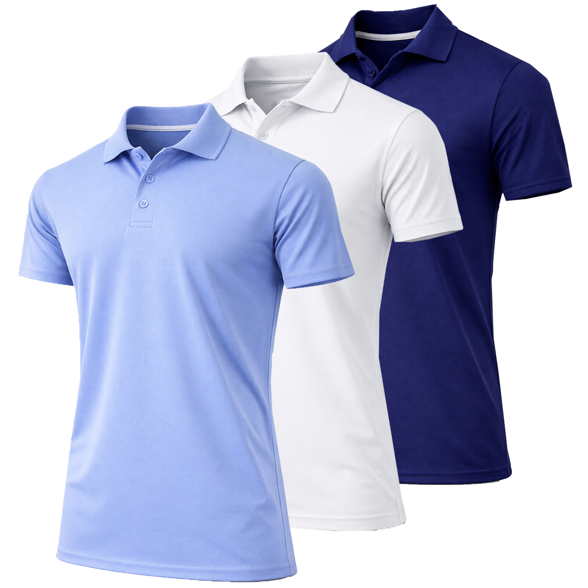 3Pk Mens S/S Performance Polo (S-3XL) - Gallery 20