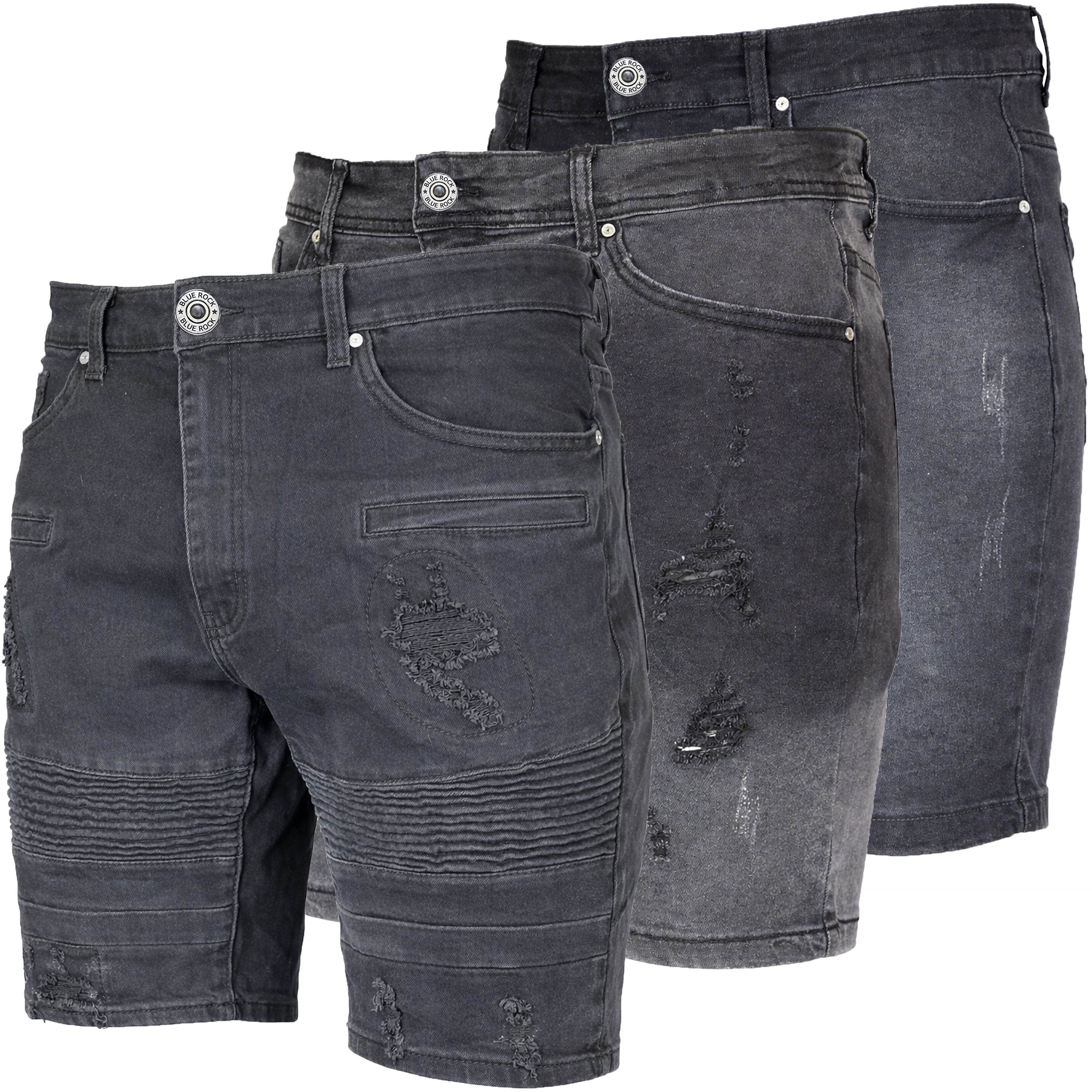 3Pk Mens Jean Shorts - Gallery 13
