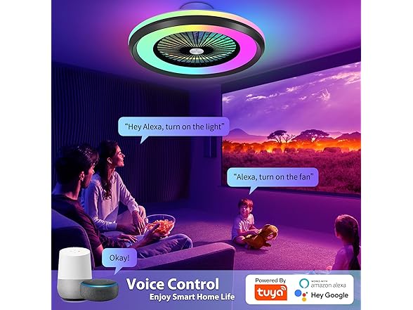 RGB 24" Bladeless Ceiling Fan