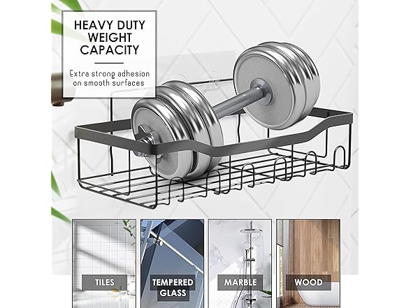 Clara Clark Shower Caddy Adhesive Organizer 5Pk