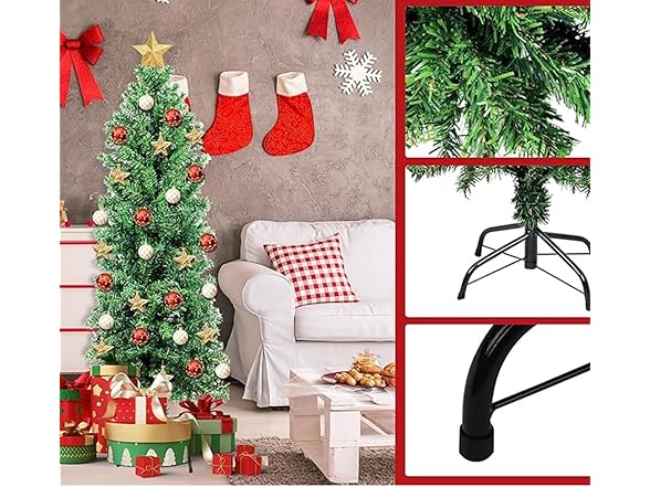 KISIQI 4Ft Christmas Decor Tree