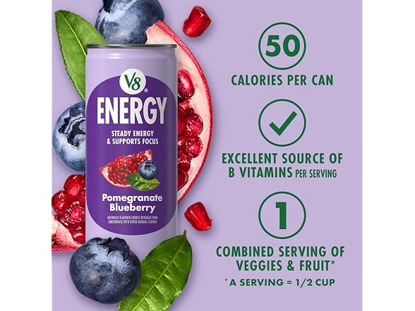 V8 Energy Pomegranate Blueberry 8oz 24 Pack