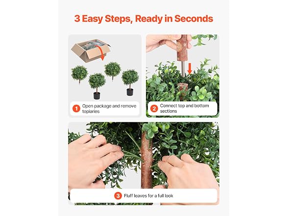 VEVOR Artificial Boxwood Topiary Tree