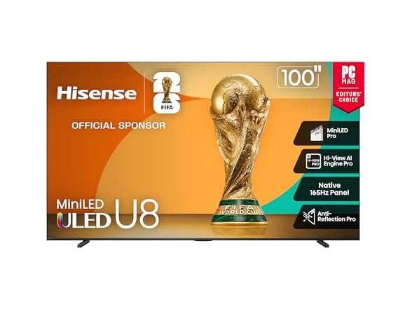 (NEW) Hisense 100" 4K UHD QLED U8 (2025 Model)