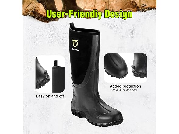 TIDEWE Men's (6) Multi-Season Rubber Boots