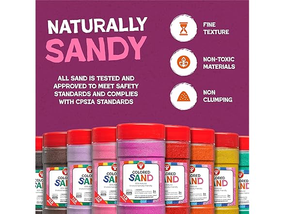Hygloss Colored Sand for Crafts - 1 lb Bottle, Red and Green