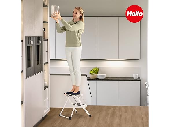 Hailo MK60 Mini (White) Steel Step Stool