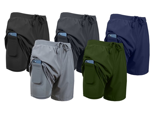 3Pk Mens 2-in-1 Quick Dry Shorts w/Liner