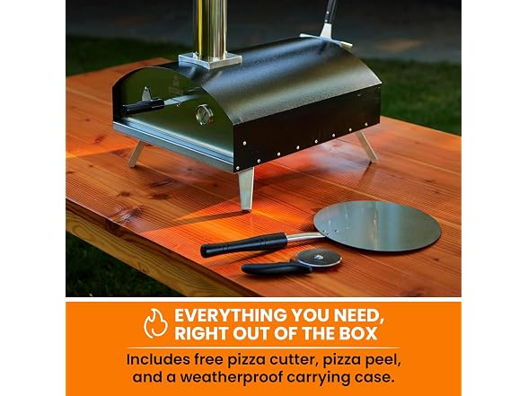 Stoke 13" Wood Pizza Oven W/ Gas Burner