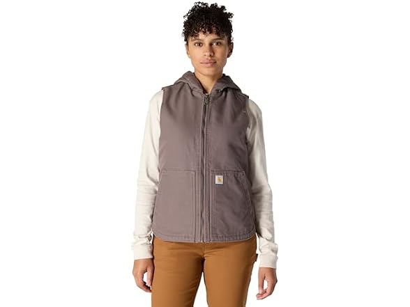 Carhartt Women's Washed Duck Hooded Vest
