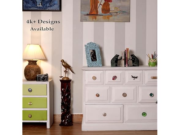 Indian Shelf 6 Pieces Wood Drawer Knobs