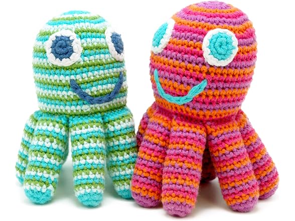 Gigamic PEBBLE Green Octopus Rattle, 1