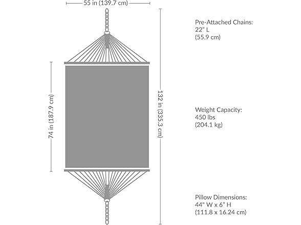 Sunnydaze Outdoor Hammock with Spreader Bar Calming Desert