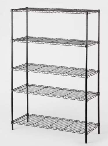 J&V Textiles 7058-BK 5-Tier Shelving Unit - Gallery 5