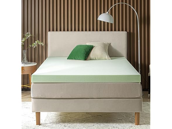 ZINUS 4" Green Tea Memory Foam Mattress Topper
