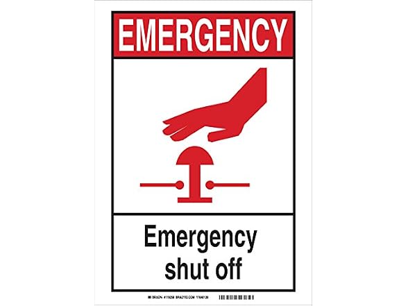 Brady 119260 Plastic Emergency Shut Off