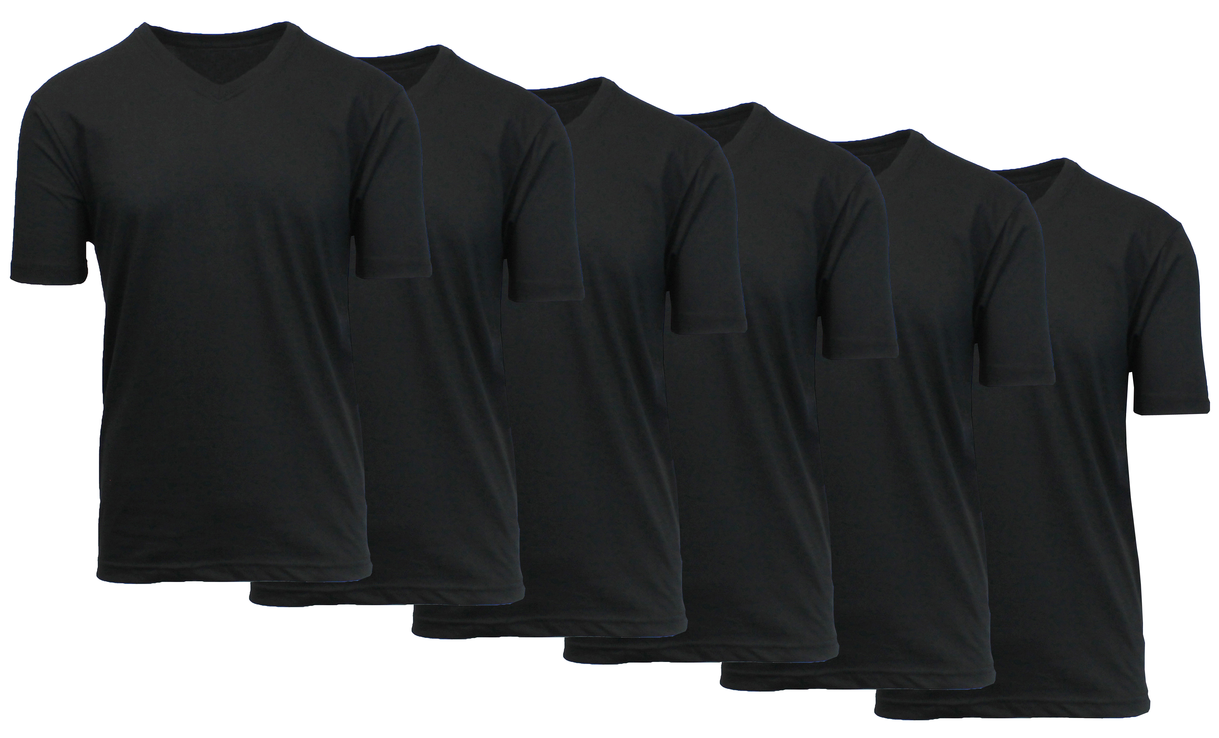 (6 Pack) Men's S/S V-Neck Classic Tee - Gallery 11